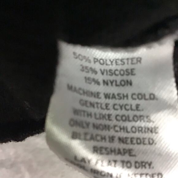 BP Black Sweater Long Sleeve Size Medium Crew Neck Lightweight Crop Length - Picture 6 of 11